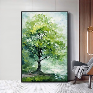Opera d'Arte Mintura Personalizzata, Grande Dipinto a Olio Astratto Moderno di Albero <span class=keywords><strong>su</strong></span> <span class=keywords><strong>Tela</strong></span>, Decorazione Murale per Casa - Product Image 1