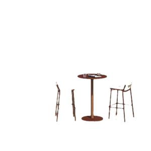 Chaise d'extérieur en trois pièces en métal et rotin Tabouret haut et <span class=keywords><strong>bas</strong></span> pour cour, jardin, <span class=keywords><strong>terrasse</strong></span>, hôtel, restaurant, bar, café, canapé - Product Image 4