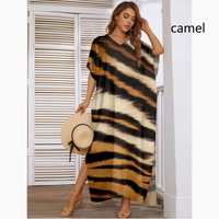 Robe de plage grande taille pour femmes européennes et américaines, protection solaire, impression numérique 3D, vêtements d'été européens pour femmes