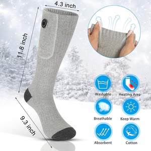 4000mAh USB 충전식 전기 가열 스타킹 겨울 스포츠 캠프 스키 사이클링을 위한 면 세탁 가능 가열 스타킹 - Product Image 2