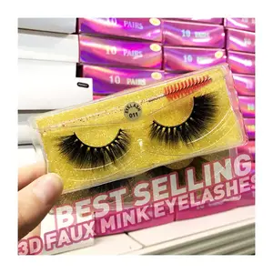 ขนตาแบบเต็มรูปแบบขายส่ง 3D 5D Faux Mink ขนตาชุด 15 มม.20 มม.25 มม.มังสวิรัติสังเคราะห์ขนตา Faux ผ้าไหมธรรมชาติ