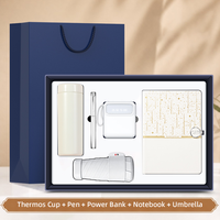 Coffret Cadeau d'Accueil d'Entreprise : Carnet Étoilé, Stylo, Gobelet Isotherme, Masseur Cervical, Parapluie, Batterie Externe – Commande en Gros Disponible