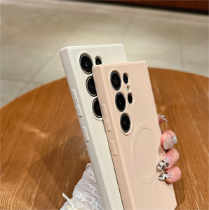 <span class=keywords><strong>Silicone</strong></span> liquido di lusso per custodia magnetica per Galaxy S25 S24 S23 S22 Ultra Plus <span class=keywords><strong>S21</strong></span> FE morbida TPU copertura antiurto - Product Image 4