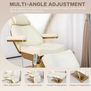 Cama de Masaje Facial Eléctrica de Lujo con Base de Acero Inoxidable y 3 o 4 Motores para Tratamientos de Belleza en Salón y Spa - Product Image 3