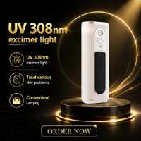Appareil de soin de la peau à lumière excimère 308 nm, écran OLED, instrument UV portable rechargeable pour la thérapie du vitiligo et du psoriasis