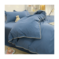 Nouvel ensemble de literie de luxe en coton, confortable, Style Simple, vente en gros, linge de maison, linge de lit lavé