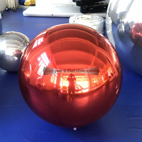 Boule réfléchissante gonflable en PVC coloré commercial boule de miroir gonflable de noël boule de miroir gonflable