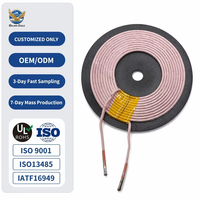 Módulo de Bobina de Carga Inalámbrica de Alta Eficiencia Personalizable para Bancos de Energía, Bobina Transmisora Compatible con Qi de 5W, 10W, 15W