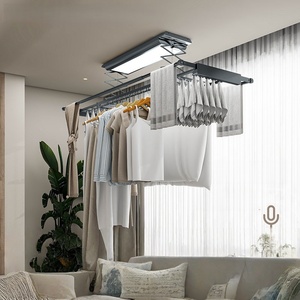 Remote controlled lifting balcony intelligent drying rack home automatic retractable drying pole electric drying rack - Product Image 2