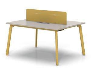 Producto Popular, Muebles de Oficina Modernos y Duraderos, Estación de Trabajo Modular de Madera de 2/4 Plazas con Pantalla de Mesa, Mesa Portátil para Computadora Portátil - Product Image 6