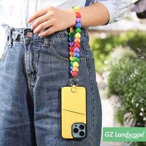 Giáng Sinh Màu Xanh Lá Cây Màu Đỏ May Mắn Quyến Rũ Người Giữ Điện Thoại Sao Trái Tim Lớn Hạt Chuỗi Tay Chủ Cho Điện Thoại Dây Đeo - Product Image 5