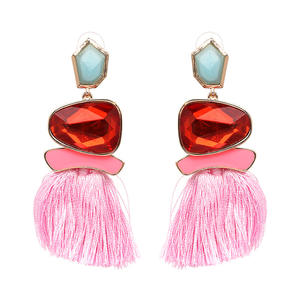 Moda europea americana <span class=keywords><strong>rubino</strong></span> alla moda <span class=keywords><strong>orecchini</strong></span> <span class=keywords><strong>pendenti</strong></span> lunghi ciondolo gioielli <span class=keywords><strong>pendenti</strong></span> per le donne per feste Christian Symbol - Product Image 3