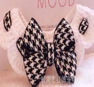 Hermosa chica gato perro DIY tejido a mano lana cuello babero bufanda portátil característica costura producto lazo ajustable - Product Image 4