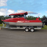 Offre Spéciale navire de Pêche 25ft / 7.5m D'artisanat facile Avec XL CABINE bateau De Pêche en aluminium