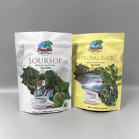 Sachet Doypack Ziplock en aluminium et Mylar plastique, personnalisable, pour thé en vrac (200g, 500g) et thé aux herbes, avec fermeture à zip et fond stable
