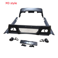 Kit de carrosserie PP non peint Pare-chocs avant Pare-chocs arrière Jupes latérales Tabliers pour BMW Série 3 E46 M3 Style Couvre-coffre accessoires