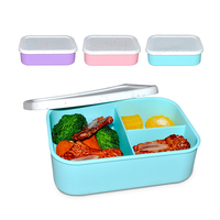 Portable étanche 3 compartiments école micro-ondes enfants boîte à lunch isolée sans Bpa Silicone Bento boîte à lunch