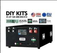 Kit de boîtier métallique horizontal Docan Energy 200A BMS Inverter DIY avec bornes M8, disjoncteur DC et module WiFi Daren