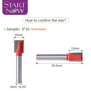 Startעכשיו מחורצים שטוחים ראש ניקוי הנתב התחתון הנתב חתיכות עץ pvc cnc חריטה חלקי קצה כרסום חותכי כרזים - Product Image 2