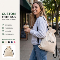 Grand sac à cordon spacieux et large, personnalisable avec logo et impression de lettres, cordon tressé