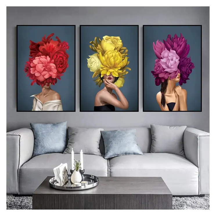 Living room decoration painting plastic surgery club home store flower shop triptych modern Nordic bedroom wall painting