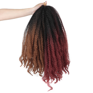 Vente en gros usine : Tresses synthétiques Marley Afro Springy Twist à faible chute, tresses au crochet, emballage personnalisé avec logo disponible - Product Image 1