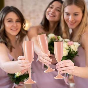 Verre à vin en plastique PP de 6 oz avec logo personnalisé, design moderne, champagne pour fête, bar, maison - Product Image 6