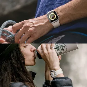 Étui métallique 2-en-1 à couverture intégrale + <span class=keywords><strong>film</strong></span> en verre trempé pour montre 46mm/45mm/44mm/42mm/41mm/40mm – Transformez votre montre en Ultra - Product Image 5