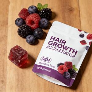 Private Label Organic Halal Biotin <b>Collagen</b> Vitamins Vegan Gummies OEM Pumpkin Seed Extract Hair Growth Hair Skin Nails - Product Image 4