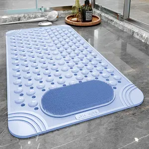 易清洁脚按摩浴垫淋浴浴室垫防滑橡胶淋浴垫带排水孔吸盘