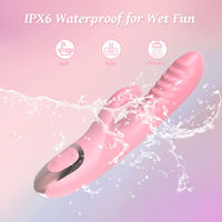 Wasserdichtes Silikon Erwachsenen-Sexspielzeug für Frauen Paare Rabbit Vibrator Klitoris-Sauger G-Punkt Dildo Doppelmotor Kraftvolle Vibration
