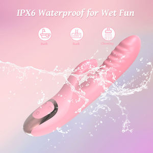 Juguete Sexual de Silicona Impermeable <span class=keywords><strong>para</strong></span> Mujeres y Parejas, Vibrador de Conejo, Estimulador de Clítoris, Dildo con Punto G, Doble Motor, Vibración Potente - Product Image 3