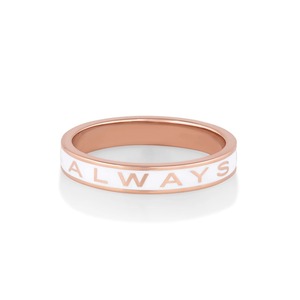 Always Rose gold & white Classic Band Ring Statement Trending Hot Selling Wedding Gift Party Annivarsary Band Ring - Product Image 1