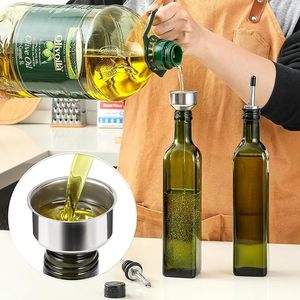 Bouteille distributrice d'<span class=keywords><strong>huile</strong></span> d'<span class=keywords><strong>olive</strong></span> en verre vert de 17 oz (500 ml), cruche à <span class=keywords><strong>huile</strong></span> et vinaigre avec becs verseurs et entonnoir, <span class=keywords><strong>carafe</strong></span> à <span class=keywords><strong>huile</strong></span> d'<span class=keywords><strong>olive</strong></span> - Product Image 5
