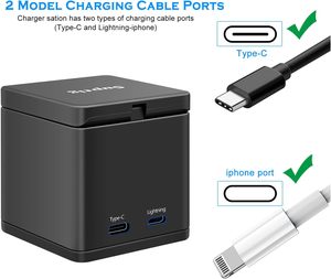 Adaptateur <span class=keywords><strong>de</strong></span> connecteur <span class=keywords><strong>de</strong></span> <span class=keywords><strong>batterie</strong></span> 750mAh * 3 <span class=keywords><strong>Chargeur</strong></span> <span class=keywords><strong>de</strong></span> stockage USB LED à 3 canaux Compatible avec les chargeurs <span class=keywords><strong>de</strong></span> <span class=keywords><strong>batterie</strong></span> <span class=keywords><strong>Hero</strong></span> 7 et <span class=keywords><strong>Gopro</strong></span> Hero8 - Product Image 3