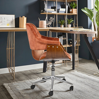 Chaise de bureau de luxe à dossier haut hauteur réglable appui-tête conception pivotante ergonomique moderne matériau en bois pour bureau d'ordinateur de travail