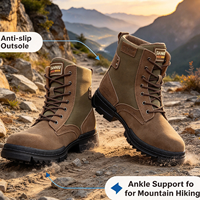 Bottes de randonnée d'hiver unisexes en daim respirant, semelle en caoutchouc durable, bottes tactiques pour le désert