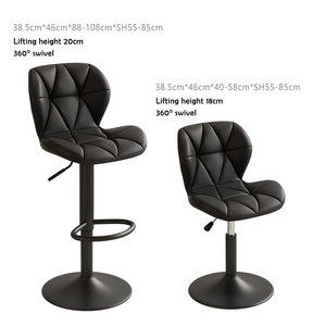 Hot Sell Modern Swivel <strong>Bar</strong> <strong>Stool</strong> Gas Lift Chair Soft Synthetic <strong>Leather</strong> for High Counter - Product Image 4