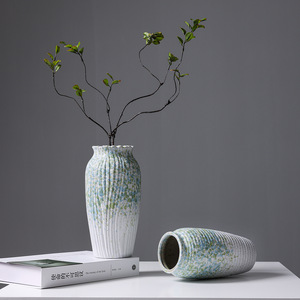 Vase en céramique sophistiqué de qualité supérieure, à double usage pour fleurs fraîches, séchées ou hydroponiques - Product Image 2