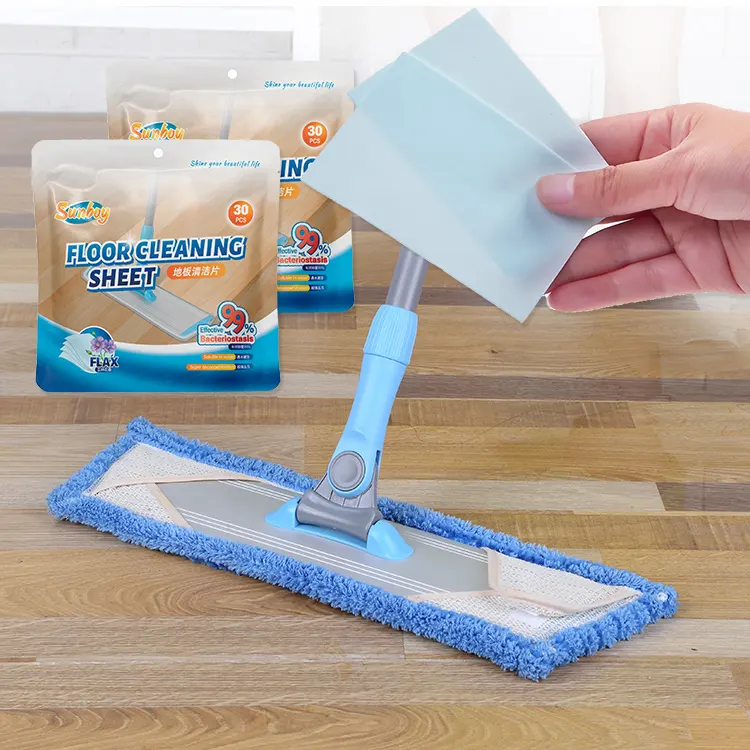 OEM Disposable Fast Dissolve Strong Clean mop Cleaning liquid Detergent Paper floor cleaner Sheets for hotel home hospital