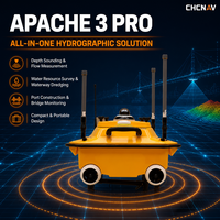 Bateau de relevé sans pilote à commande à distance CHCNAV Apache3 Pro de haute précision, véhicule de surface USV pour la topographie aquatique