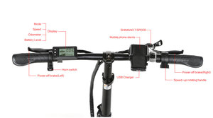 Vélo électrique pliable LOTDM200 avec roues de <span class=keywords><strong>20</strong></span> <span class=keywords><strong>pouces</strong></span>, batterie au lithium 48V 10.4Ah, vélo électrique pliable - Product Image 4