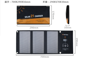 Энергосберегающее оборудование, портативный мобильный телефон Sola 21 Вт, двойной USB, аварийная Солнечная зарядная панель, мобильный источник питания - Product Image 4
