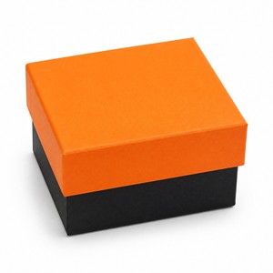 Custom Logo Rigid Paper <b>Ring</b> <b>Box</b> Luxury Jewelry Gift <b>Box</b> Wholesale Orange Lid Packaging for <b>Ring</b> Necklace Earring - Product Image 1