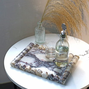 Calacatta Vassoi decorativi in <span class=keywords><strong>marmo</strong></span> naturale per la <span class=keywords><strong>cucina</strong></span> per la conservazione degli alimenti per la casa Hotel Display decorazione per le vacanze - Product Image 4