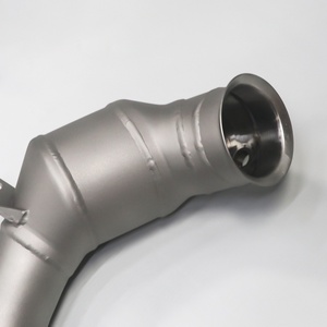 Prix de gros : Downpipe d'échappement droit pour Benz S63AMG W222 M177 C218 2017+ 4.0T avec résonateur et surface sablée - Product Image 6