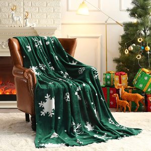 Trung Quốc Nhà Máy Bán Buôn Giáng Sinh Sang Trọng Tuyết Ném Chăn Dành Cho Người Lớn Flannel Chăn Cho Trang Trí Nội Thất Xmas Kỳ Nghỉ Chăn - Product Image 5