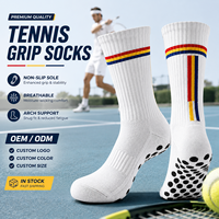 Chaussettes de compression de tennis, chaussettes d'entraînement mi-mollet en nylon et coton, anti-humidité, pour hommes et femmes, lettres personnalisables, échantillon gratuit
