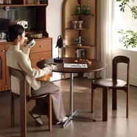 Wohnmöbel Stapelbarer Multifunktionaler Neuer Chinesischer Stil Retro Mid-Century Massivholz Esszimmerstuhl für Zuhause und Café