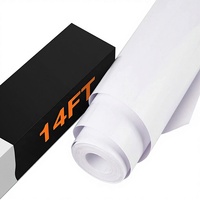 Vinyle blanc permanent imperméable brillant 12 po x 10 pi en rouleau adhésif JQHC-020 pour découpeuses Silhouette / enseignes murales/fenêtres